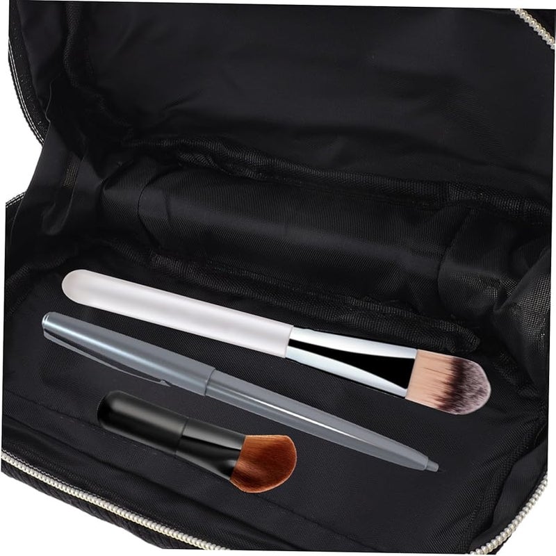 Large Capacity Corduroy Makeup Bag For Women Travel Cosmetic Organizer Toiletry Pouch - Image 3